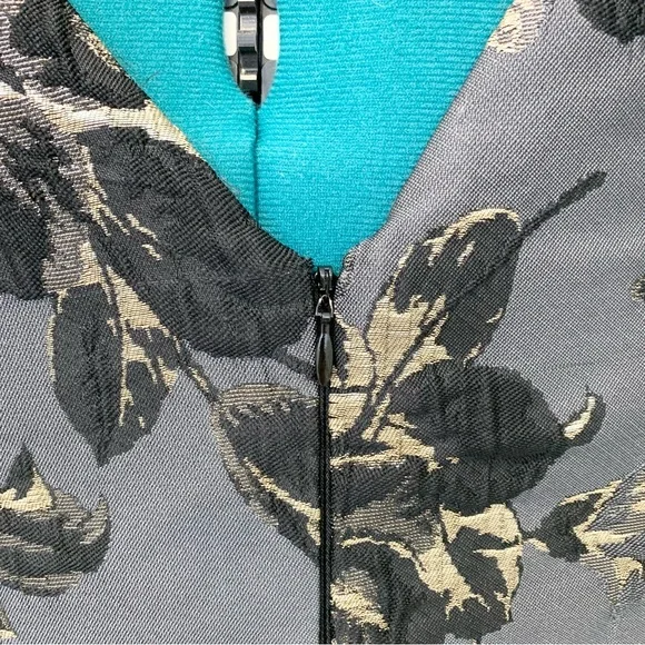 Adrianna Papell Metallic Floral Midi Dress - Picture 12 of 15